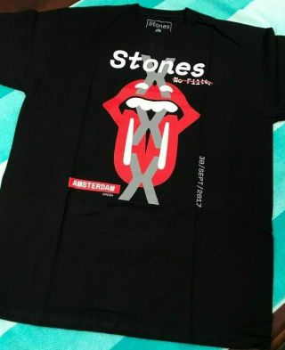 Rolling Stones Concert T - Shirt Size Xl Amsterdam Arena 9 - 30 - 2017 No Filter Tour