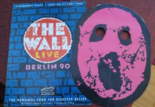 Roger Waters The WALL Berlin 1990 Tour Program Face Mask 7