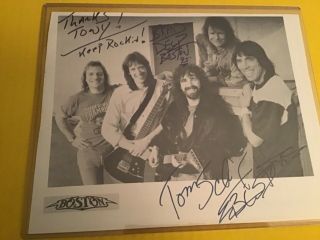Boston Rock Band (signed 8x10 Promo Picture) Vintage 1995