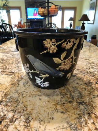 Weller Pottery 7 1/2 In Tall Rosemont Jardiniere Does Have A Tight Short