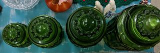Green Moon and Stars LE Smith SET of 4 Canisters & Lids Vintage 2
