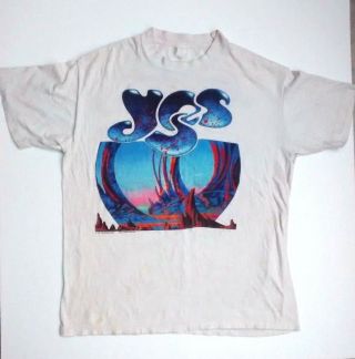Vintage Yes Concert T - Shirt 1991 Union World Tour Large Size Roger Dean