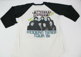 Vintage Jefferson Starship Modern Times 1981 Tour T Shirt 3/4 Sleeve,  L 7