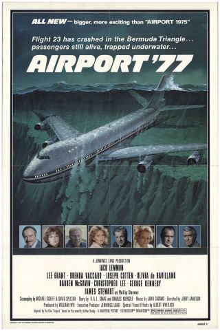 Airport ’77 1977 27x40 Orig Movie Poster Fff - 67296 Rolled Jack Lemmon