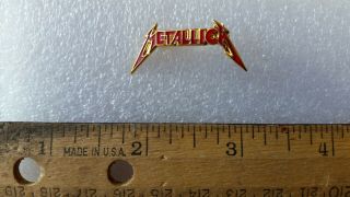 Metallica Vintage 1982 Concert Tour All Metal Pin