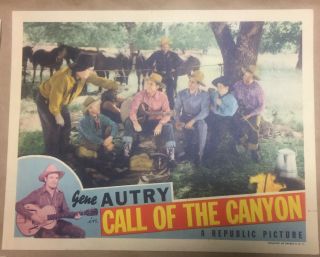 Gene Autry “Call Of The Canyon” 11x17 Lobby Cards Near 2