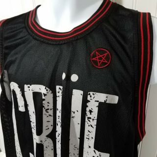 Motley Crue Basketball Jersey Size Xl Black White Red Sleeveless Shirt