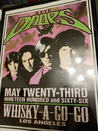 The Doors Concert Poster 1966 Whisky A Go Go Rock Litho 7179/9500 Framed