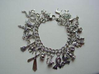 Handcrafted Inspired Harry Potter Charm Bracelet 25 Charms