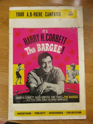 The Bargee 1964 Film Campaign Sheet Harry H Corbett Eric Sykes Comedy