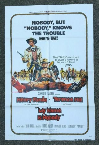 My Name Is Nobody 1974 Movie Poster 27 X 41 1 Sheet Henry Fonda