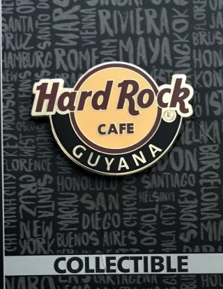 Hard Rock Cafe Guyana Classic Logo Series Pin On Card