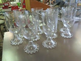 Vintage Imperial Candlewick Set Of 10 Bell Shaped Water/wine Goblets 6 5/8 " Tall