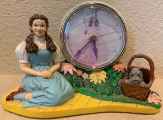 The Wizard Of Oz 1999 Desk Clock Judy Garland Dorothy Toto Great