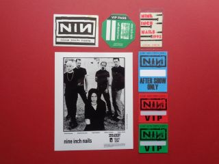 Nine Inch Nails,  Promo Photo,  6 Backstage Passes,  Rare Originals,