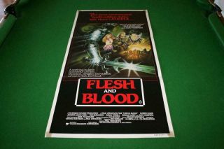 Flesh And Blood Rare 1985 Australian Orig Daybill Movie Poster In Very Good Cond
