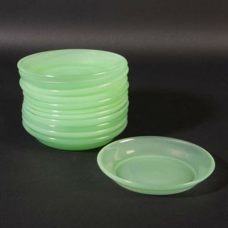 12 Cenedese Murano Glass Plates Fine Green Collectable Italy Opalglas
