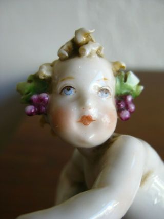 Antique Capodimonte Giuseppe Cappe Italian Porcelain Cherub Putti Figurine 2 2