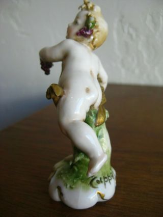 Antique Capodimonte Giuseppe Cappe Italian Porcelain Cherub Putti Figurine 2 5