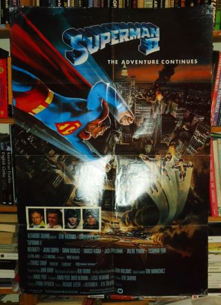 Superman 2/christopher Reeve/british 1 Sheet Poster