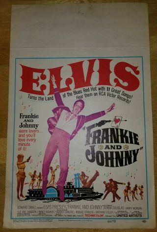1966 Elvis Presley Frankie And Johnny Window Card Poster