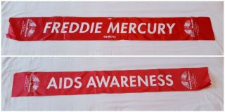 Freddie Mercury Tribute concert 1992 commemorative scarf/banner.  Queen. 4