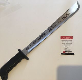 Jason Signed and Inscribed Friday The 13th Metal Machete 24 