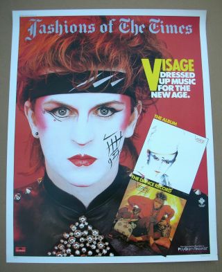 Visage Steve Strange Us Promo Poster 1981 - Very Rare