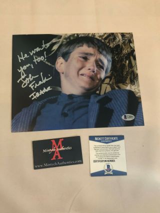 John Franklin Autographed Signed 8x10 Photo Children Of The Corn Beckett