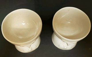 Pair Rare Mid - Century Owl Egg Cups Bennington Pottery David Gil Co - Op Design 8