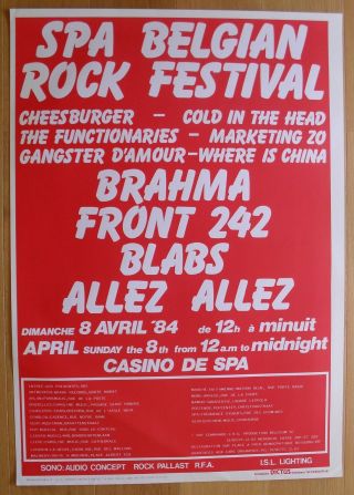 Front 242 Electronic Silkscreen Concert Poster 