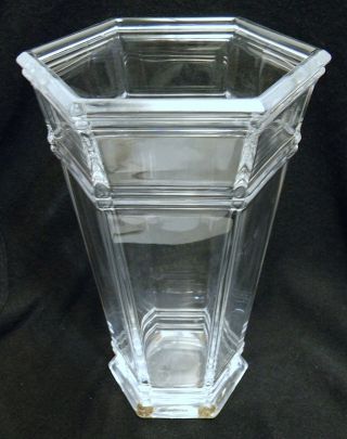 Elegant Acid Etch Signed Tiffany & Co Windham Crystal Vase 9 " H X 5 1/4 " W Fine