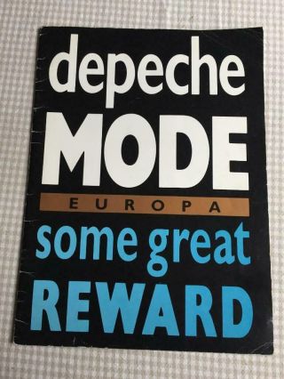 Tour Programme Depeche Mode Some Great Reward Tour 1984