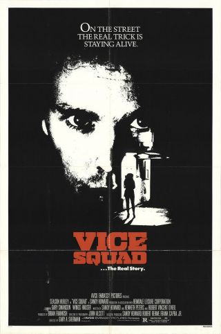 Vice Squad 1982 27x41 Orig Movie Poster Fff - 11964 Fine,  Very Good Wings Hauser