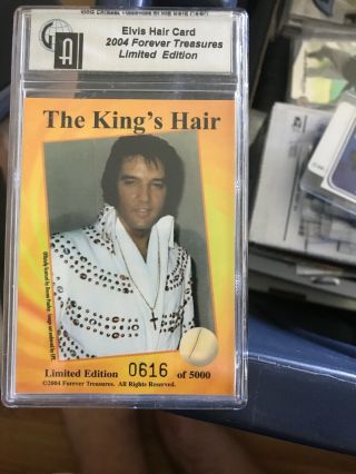 Elvis Presley Collector Hair Card,  With.
