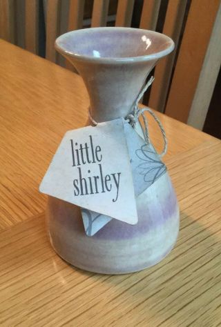 Collectible Laurel Burman Little Shirley Material Good Vase 3 - 7/8 " W/tag