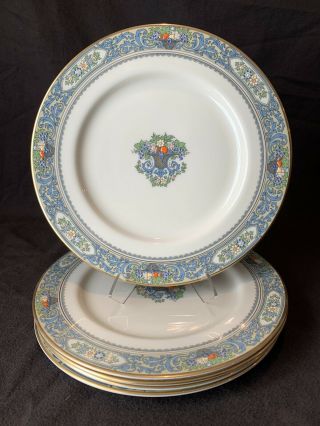 Lenox Autumn Dinner Plates 10 5/8 " D Set Of 5 Enamel Vintage Presidential/gold