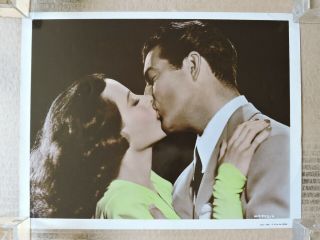 Hedy Lamarr Kisses Robert Taylor Colored Portrait Photo 1939 Lady Of The Tropics