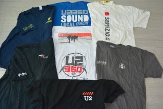 8 Various U2 Tour Shirts To,  Diferent Sizes In Description