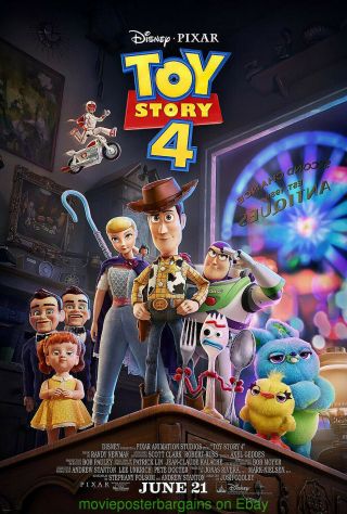 Toy Story 4 Movie Poster Ds 27x40 Final Style Disney Animation