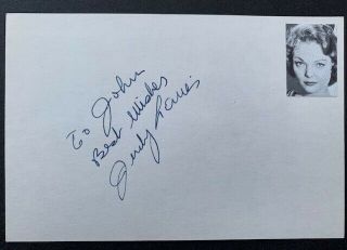 Signed In 1964 - Judy Lewis - Daughter Of Clark Gable And Loretta Young -