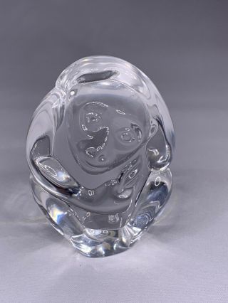 Steuben Glass Monkey Hand Cooler | Signed Crystal Paperweight