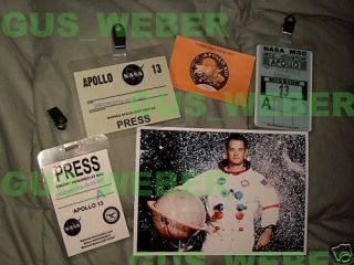 Apollo 13 Prop Badges Press Pass Id And Photo