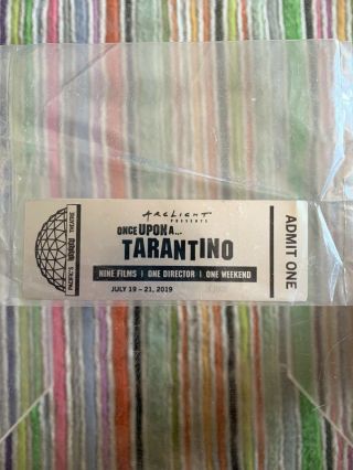 Once Upon A Time In Hollywood Tarantino Silver Ticket From The Cinerama Dome