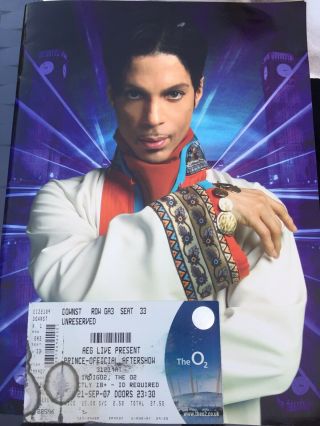 Prince 21 Nights In London Uk Earth Tour Programme Book,  Ticket Stub Very Rare