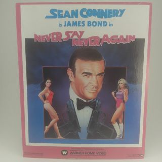 Rare Vintage 1983 Never Say Never Again James Bond Cardboard Stand Up Ad