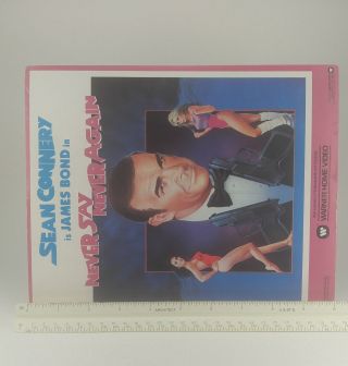 RARE Vintage 1983 Never Say Never Again James Bond Cardboard Stand up Ad 5