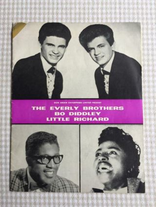 Tour Programme Rolling Stones Uk Tour 1963 Everly Bros Little Richard Diddley 1