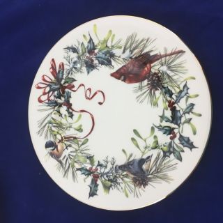 LENOX Winter Greetings 5 Piece Setting Christmas Holiday Plates Cup Red Bird NWT 2