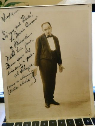 Early Vaudeville Photo 1922 8x10 " Signed By Actor Singer Al Shayne Read Inscr